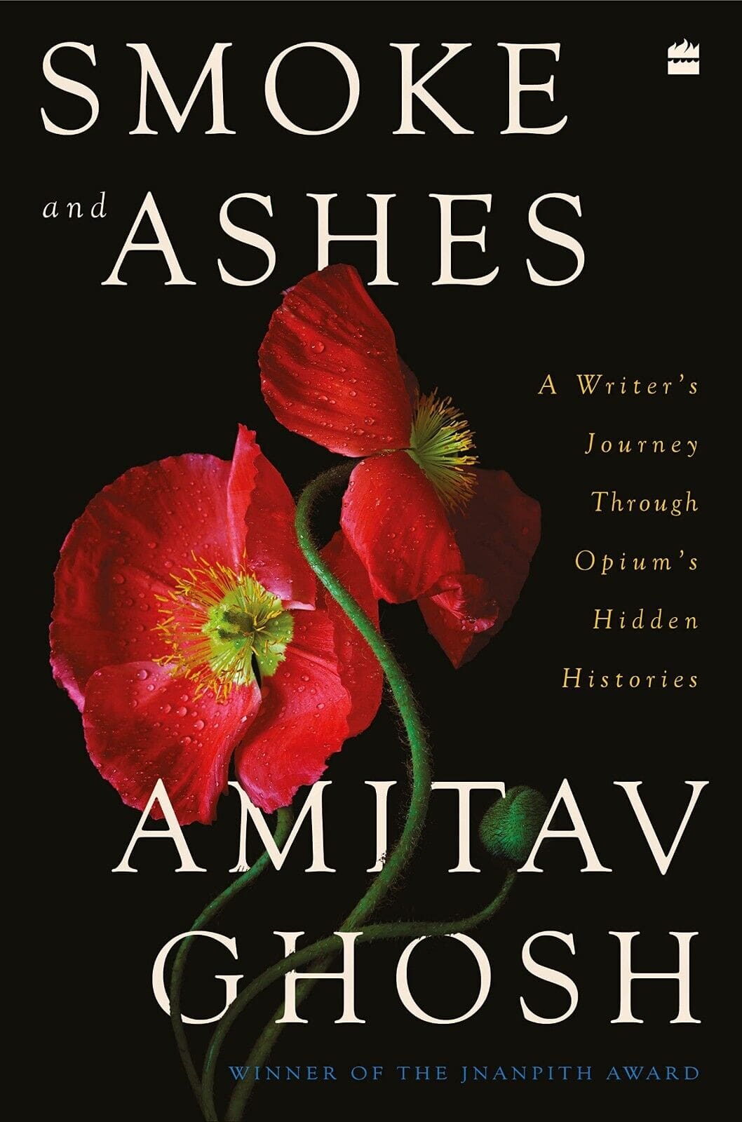 Cover of Smoke and Ashes. A red poppy with title.