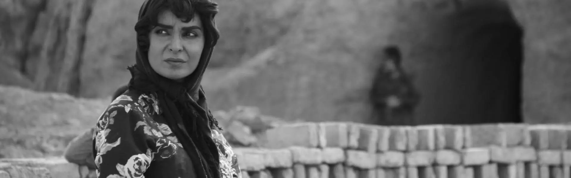 Black and white photo of an Iranian woman.