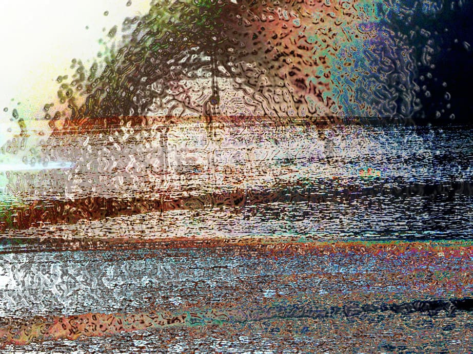 An image of a river digitally altered to look like melted plastic. "Willamette River digitally abstracted into melting plastic" by Dead Air is licensed under CC BY-NC-SA 2.0.