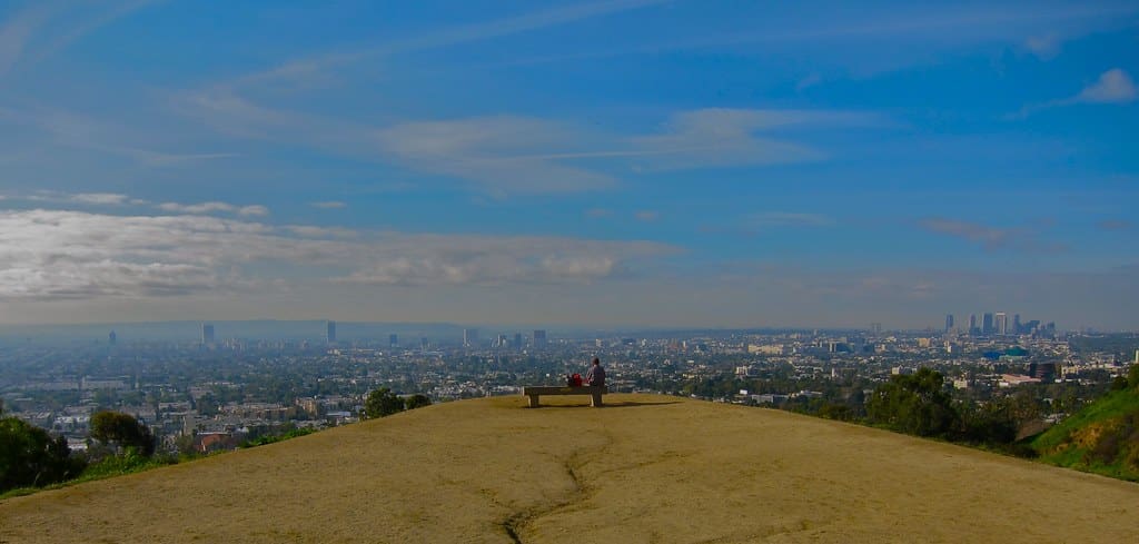 An image of Runyon Canyon in Los Angeles, CA. Credit: "Runyon Canyon Overlook" by Sirsnapsalot is licensed under CC BY 2.0.
