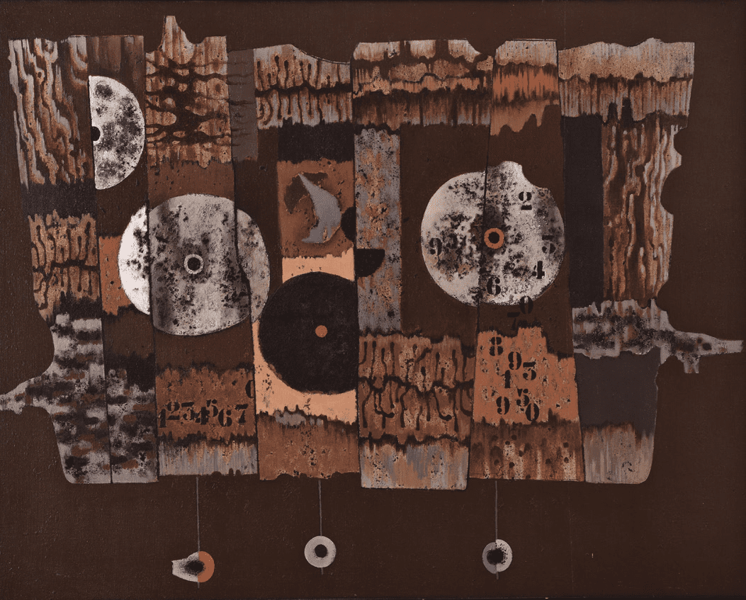 The painting Vrata in ure, 1978, acrylic on canvas.