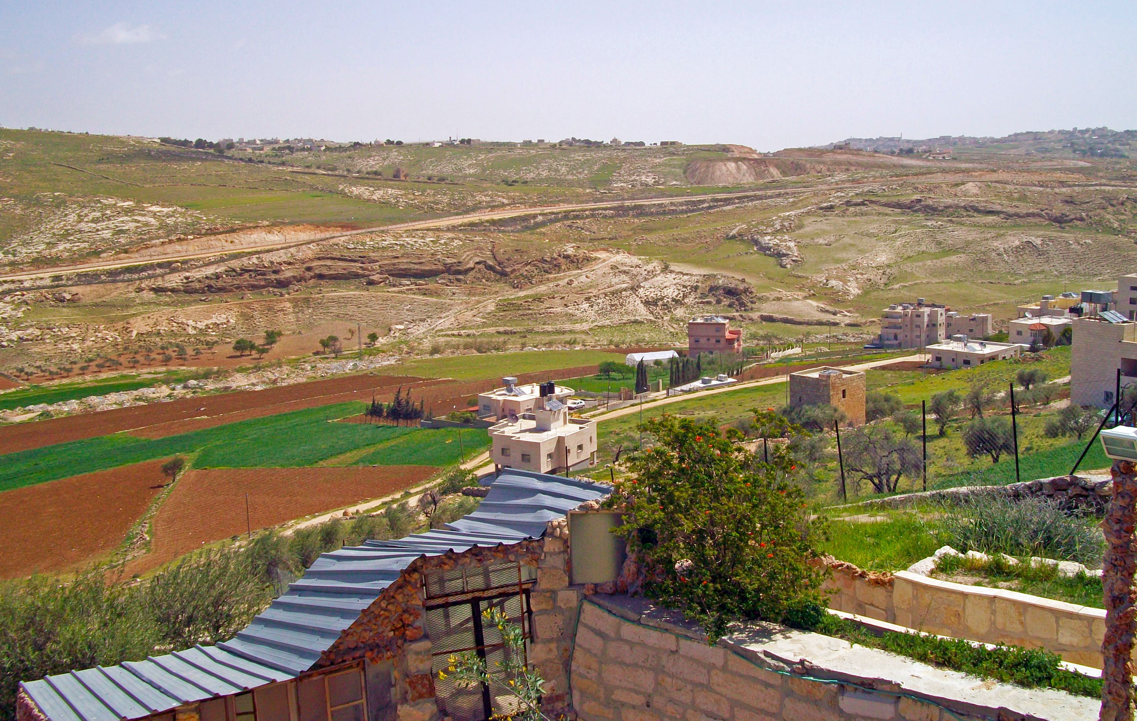 An image of Shepherd's Field near Beit Sahour, West Bank, Palestine. "Shepherd's Field near Beit Sahour, West Bank" by Daniel Case is licensed under CC BY-SA 3.0.